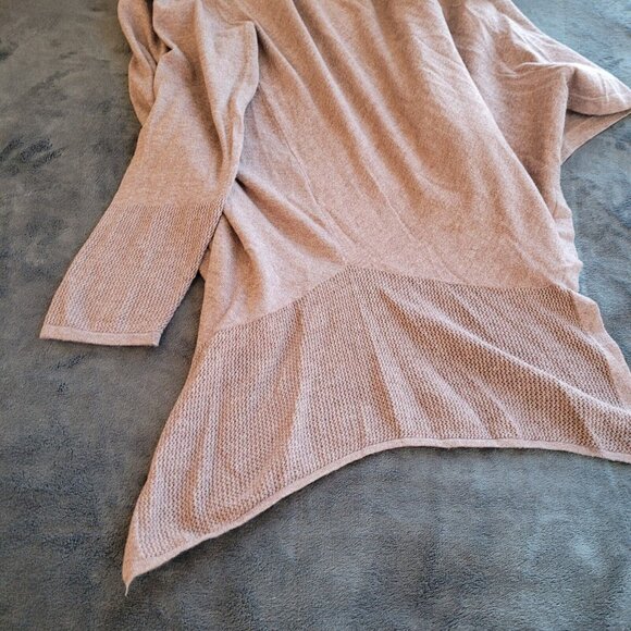 LOgo Lori Goldstein Womens Cardigan Large Purple 100% Cotton Open Front 16462 - Picture 5 of 6